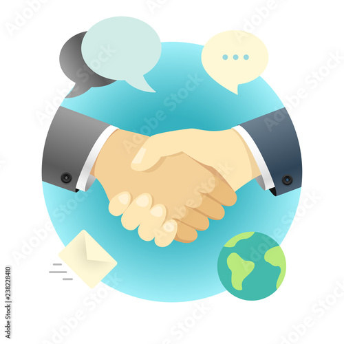 Handshake vector illustration photo