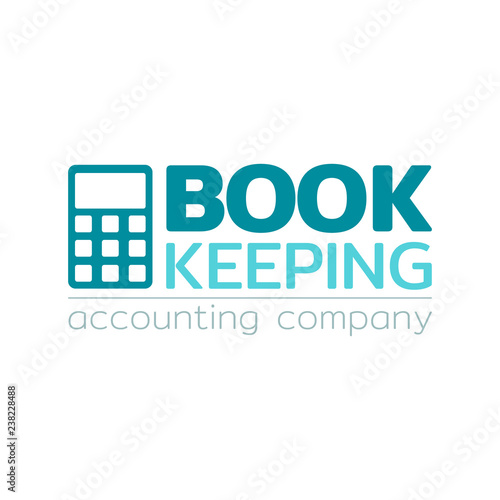 Logo accounting agency brand label icon vector illustration