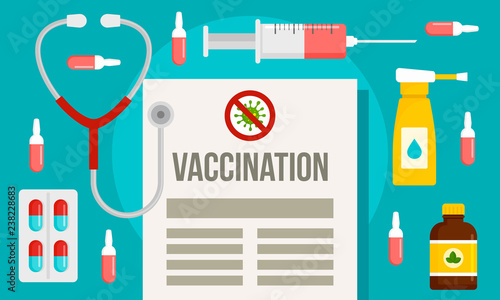 Preparing vaccination banner. Flat illustration of preparing vaccination vector banner for web design