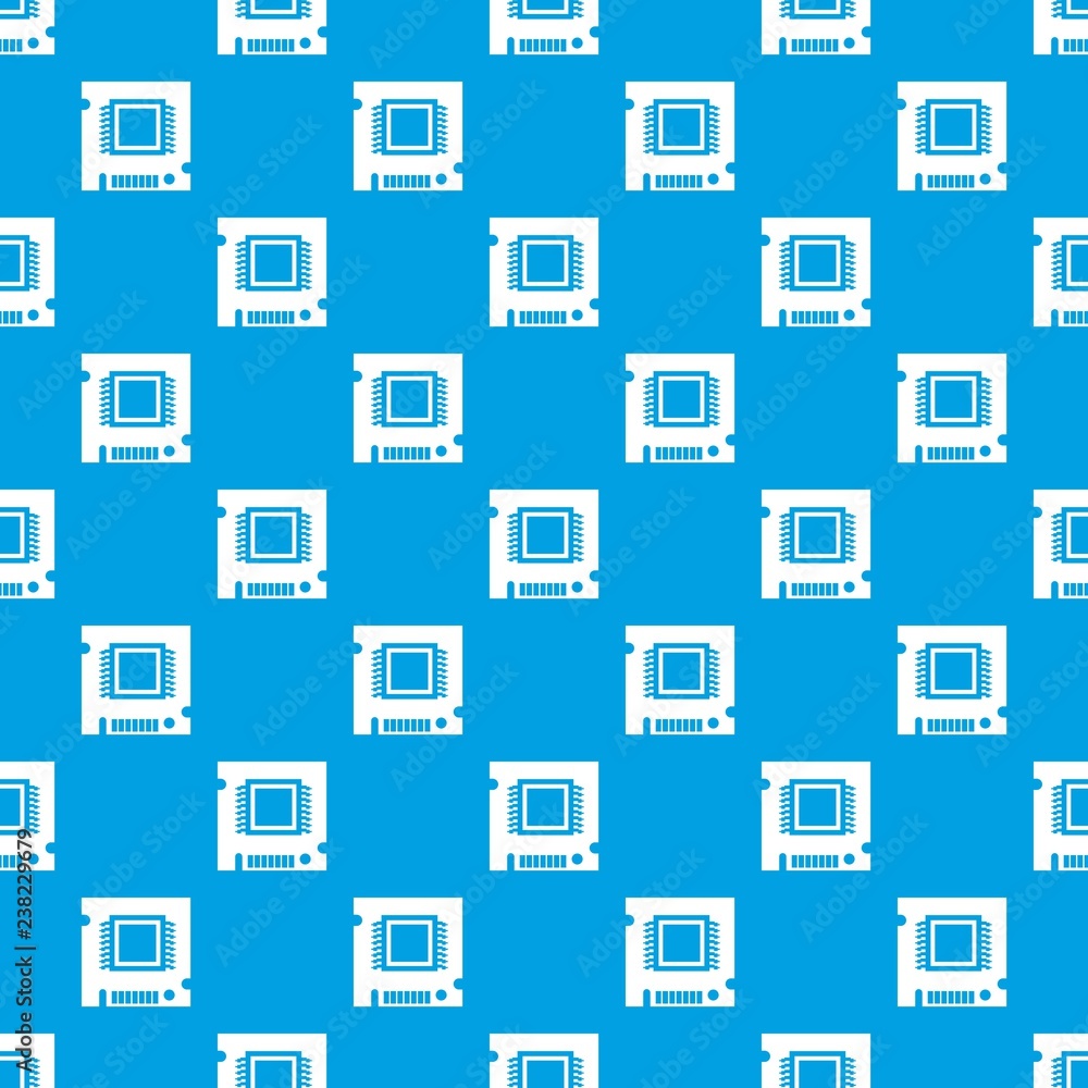 Integrated microchip pattern vector seamless blue repeat for any use Integrated microchip pattern vector seamless blue repeat for any use