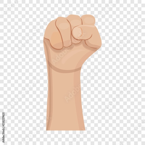 Fist up icon. Cartoon of fist up vector icon for web design  