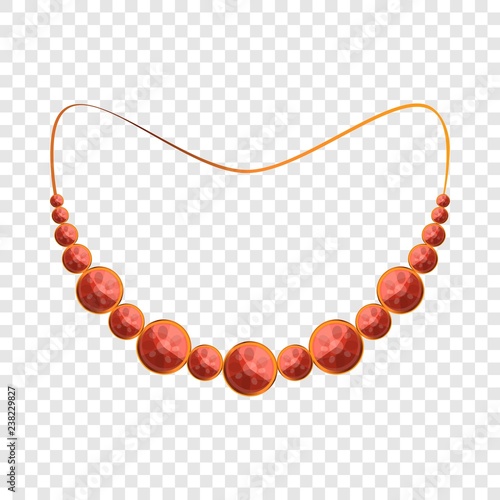 Ruby necklace icon. Cartoon of ruby necklace vector icon for web design  