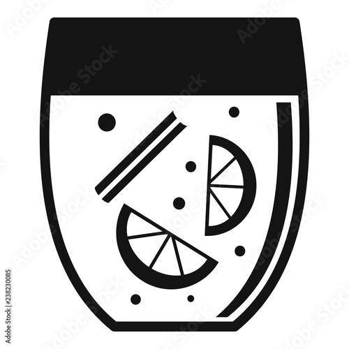 Hot mulled wine icon. Simple illustration of hot mulled wine vector icon for web design isolated on white background