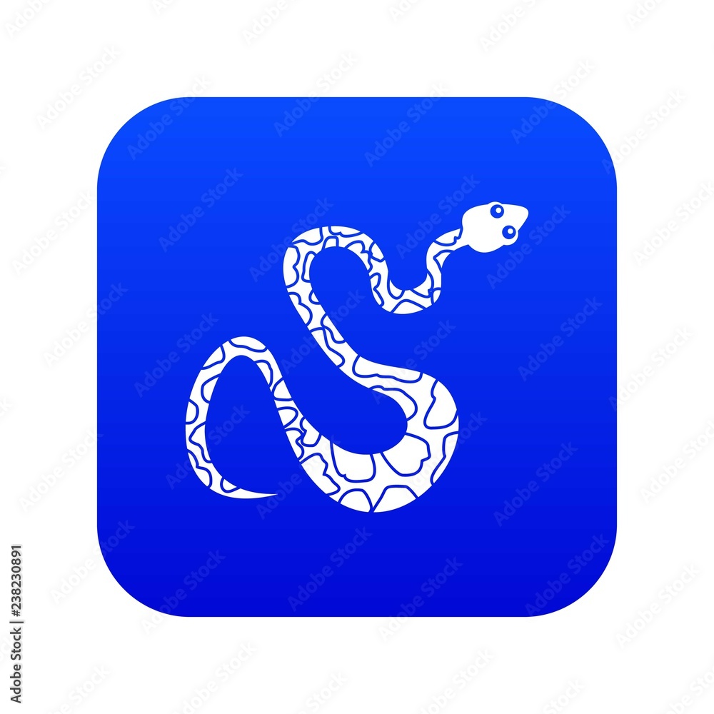 Fototapeta premium Black spotted snake icon digital blue for any design isolated on white vector illustration