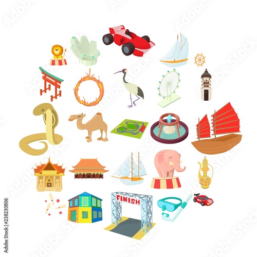 Deception of a tourist icons set. Cartoon set of 25 deception of a tourist vector icons for web isolated on white background