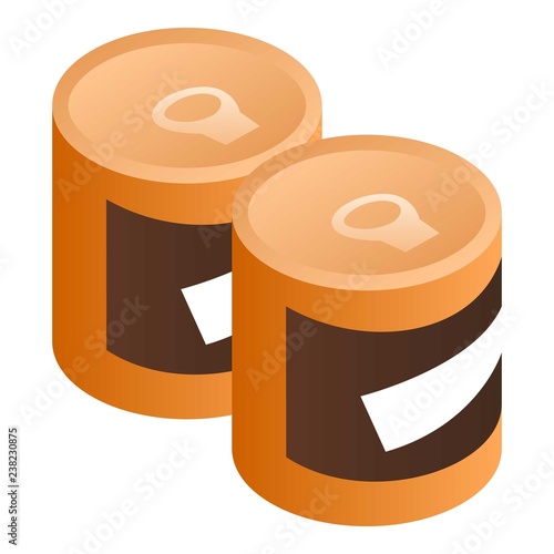 Canned bean icon. Isometric of canned bean vector icon for web design isolated on white background