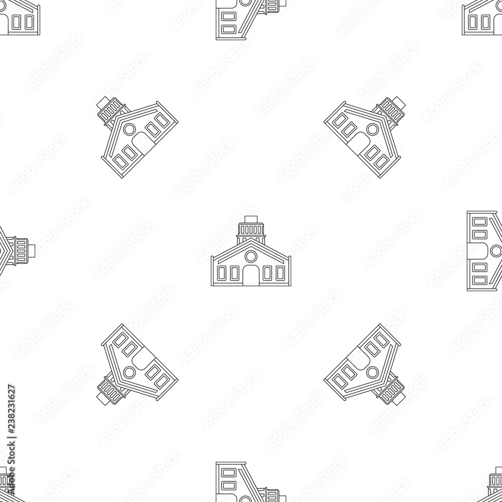 Chapel icon. Outline illustration of chapel vector icon for web design isolated on white background