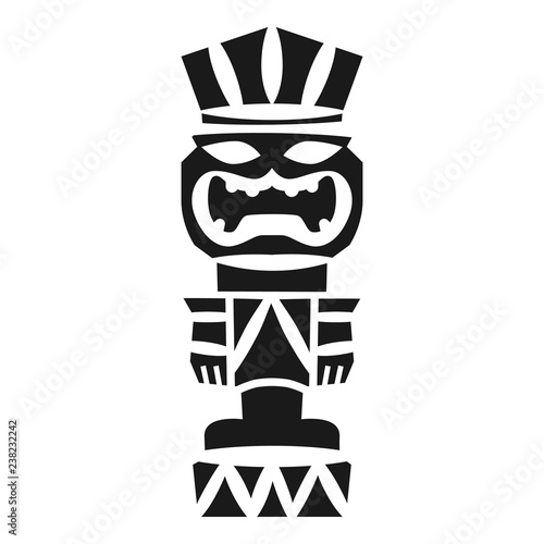 Tribal idol icon. Simple illustration of tribal idol vector icon for web design isolated on white background