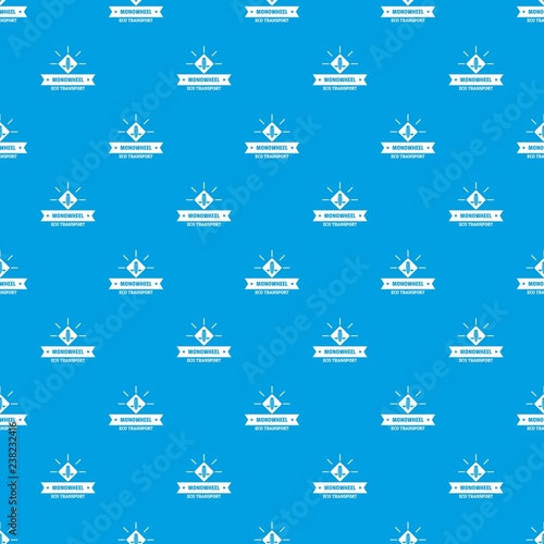 Lifestyle mono wheel pattern vector seamless blue repeat for any use