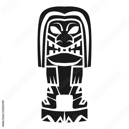 Woman tiki idol icon. Simple illustration of woman tiki idol vector icon for web design isolated on white background