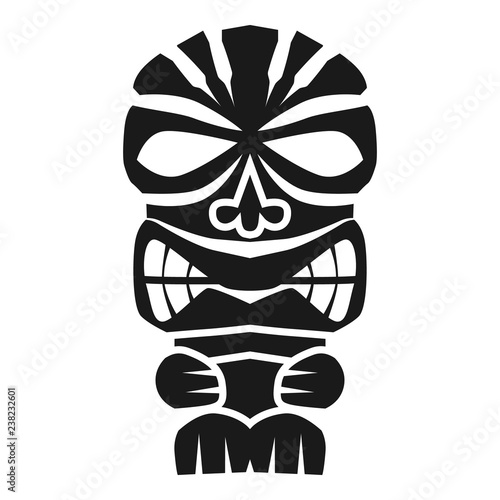 Polynesian idol icon. Simple illustration of polynesian idol vector icon for web design isolated on white background