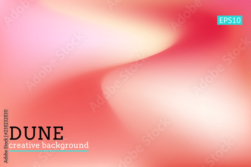 Wavy creative background in trendy coral colors. Gentle gradient texture for wallpapers, postcards, advertising.