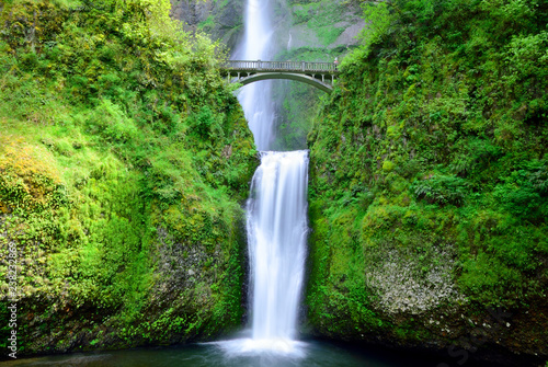 Multnomah Falls. USA. Oregon state. photo