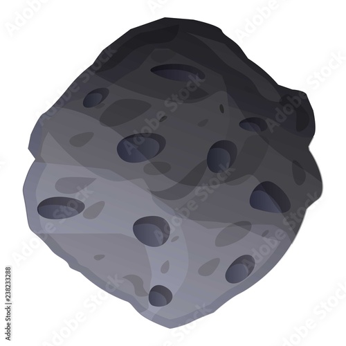 Asteroid icon. Cartoon of asteroid vector icon for web design isolated on white background