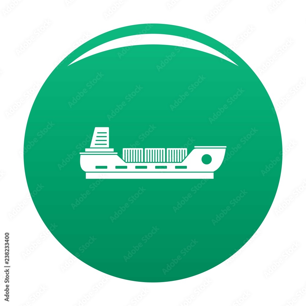 Ship cargo icon. Simple illustration of ship cargo vector icon for any design green Ship cargo icon. Simple illustration of ship cargo vector icon for any design green