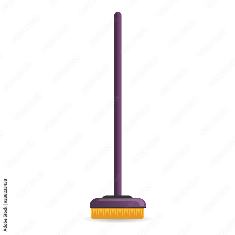 House brush mop icon. Cartoon of house brush mop vector icon for web design isolated on white background House brush mop icon. Cartoon of house brush mop vector icon for web design isolated on white background
