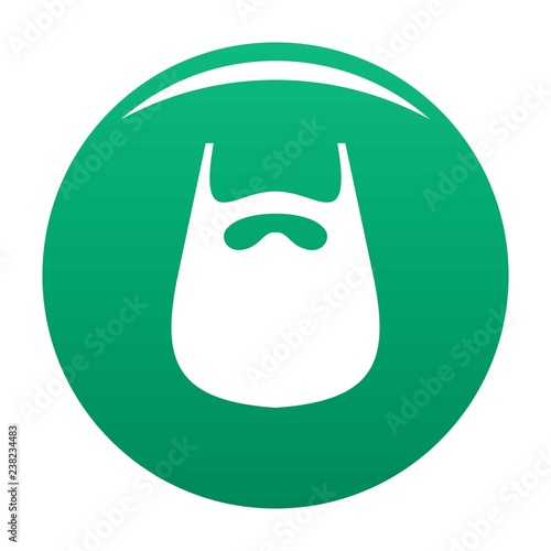 Smooth beard icon. Simple illustration of smooth beard vector icon for any design green