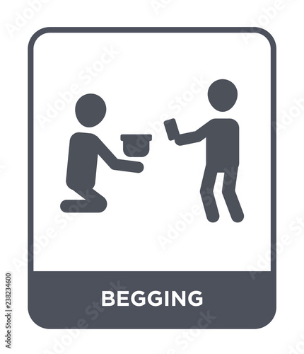 begging icon vector