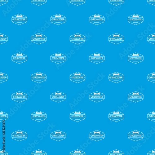Battery gyro scooter pattern vector seamless blue repeat for any use