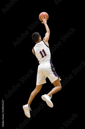 Photography High School Basketball player making a lay up during a basketball game