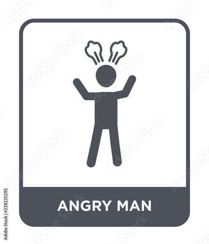 angry man icon vector