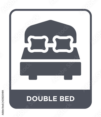 double bed icon vector