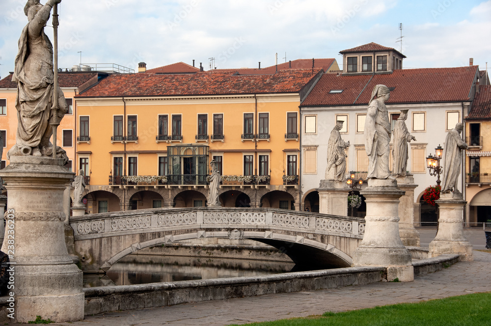 Padua, Veneto, Italy: Sculptures in the Prato della Valle square