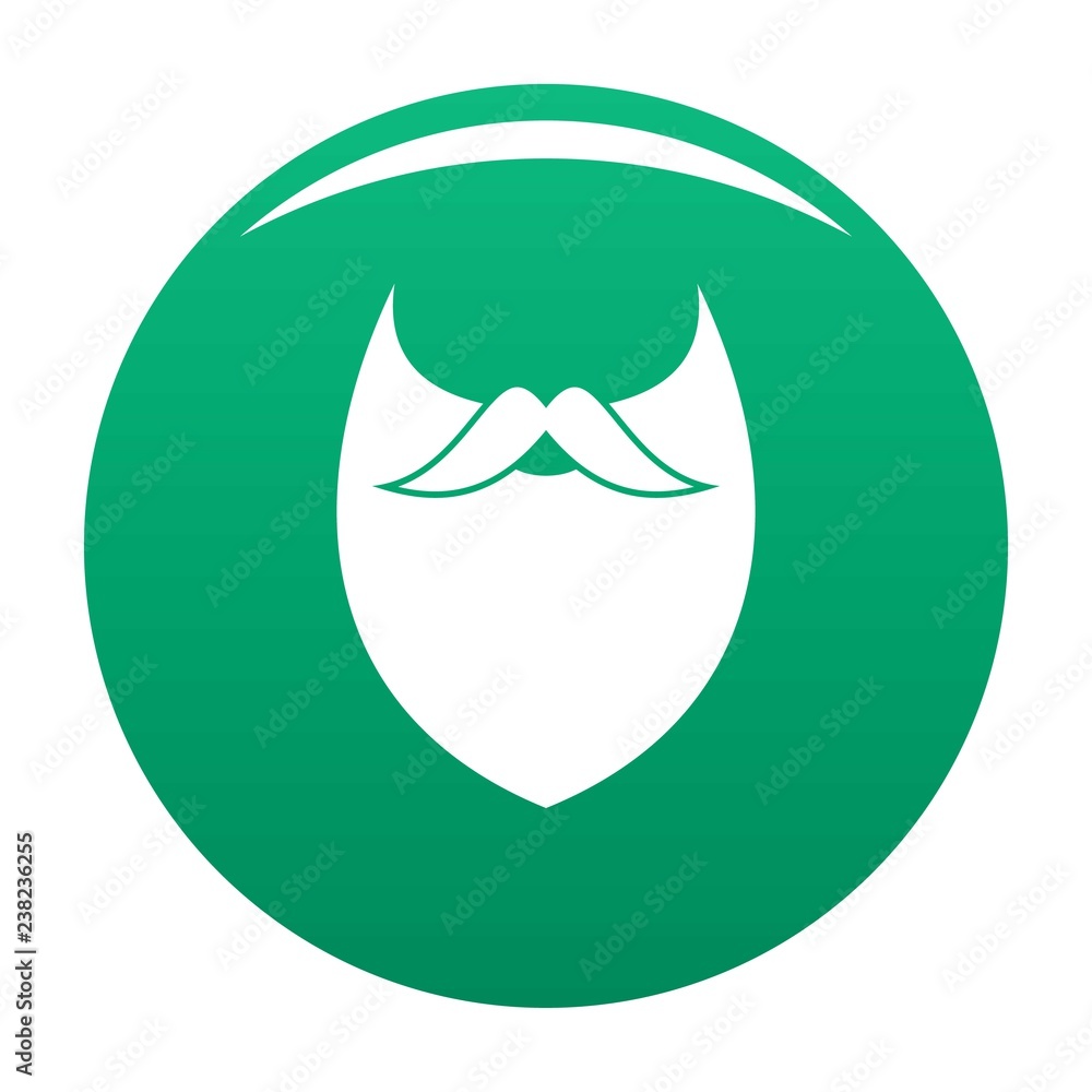 Dense beard icon. Simple illustration of dense beard vector icon for any design green Dense beard icon. Simple illustration of dense beard vector icon for any design green
