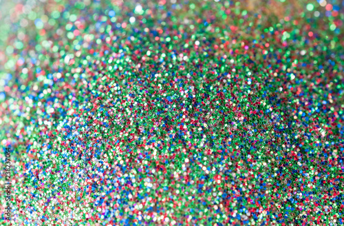 Close up of multi coloured glitter