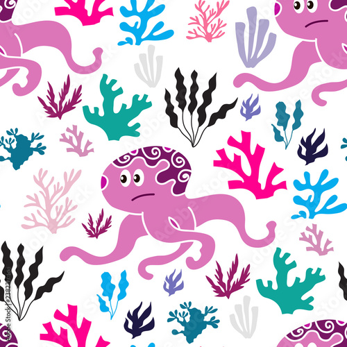Fototapeta Naklejka Na Ścianę i Meble -  Octopus pattern1