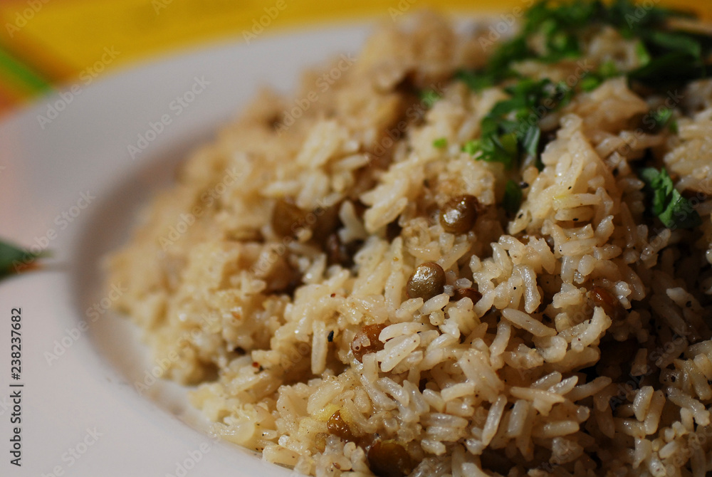 Majadara - rice with lentils and onions Majadara - rice with lentils and onions