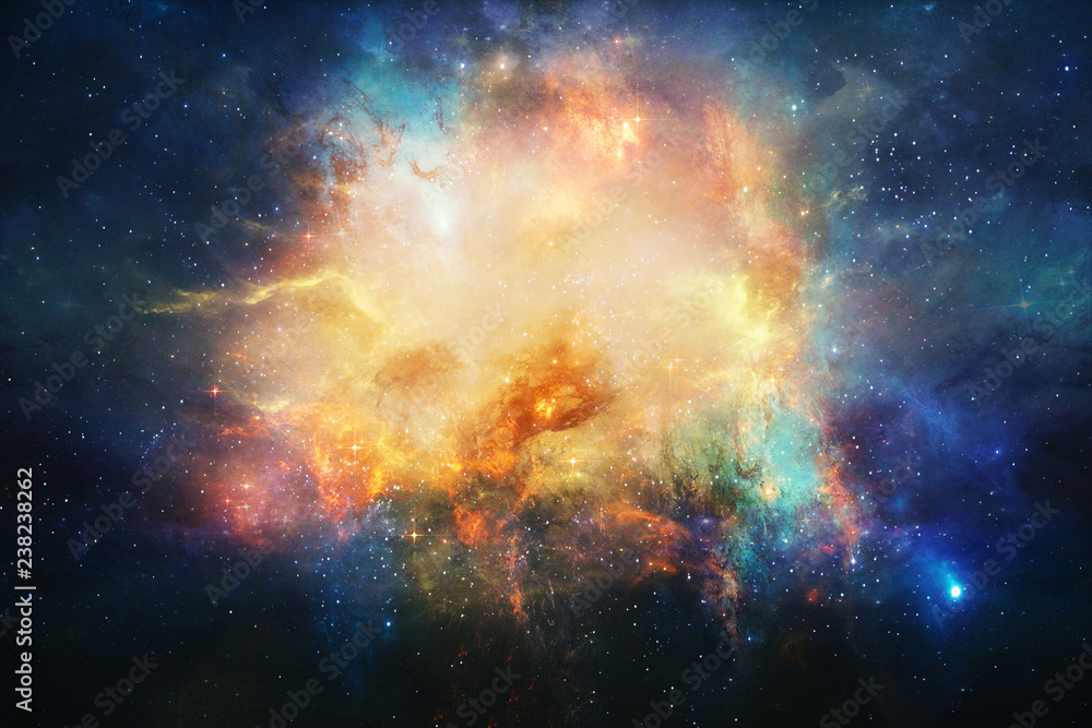 Abstract Artistic Nebula In Outer Space Background - obrazy, fototapety, plakaty 