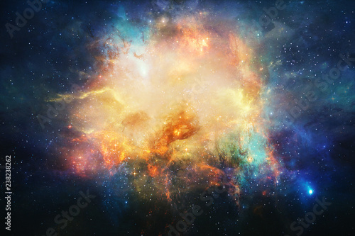 Abstract Artistic Nebula In Outer Space Background
