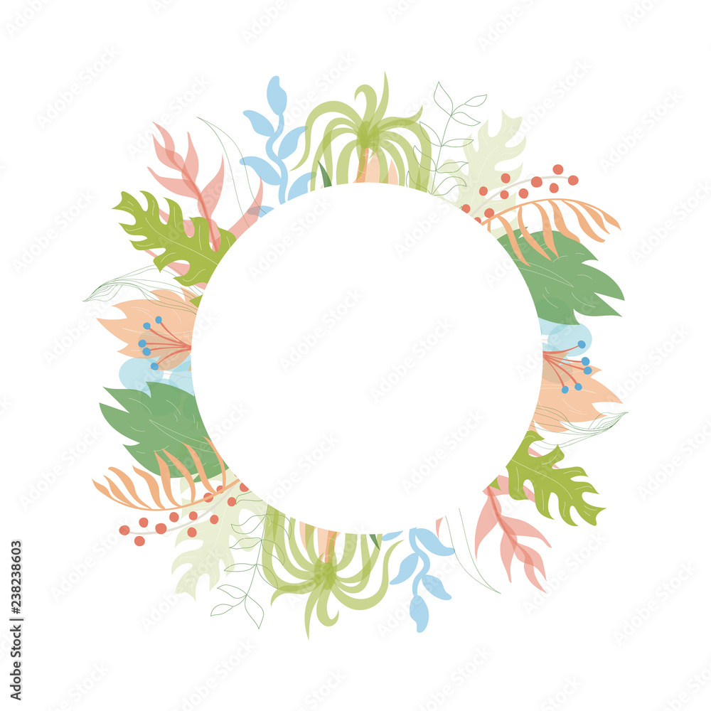 Obraz premium Vector floral greeting card template