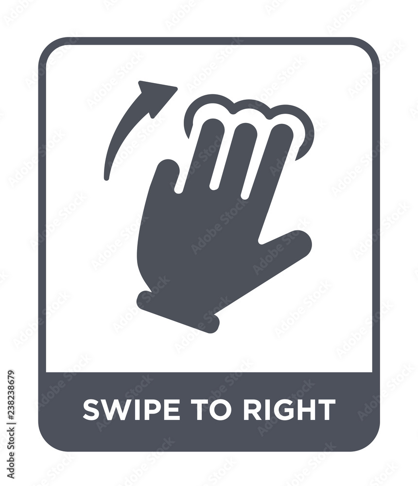 swipe to right icon vector