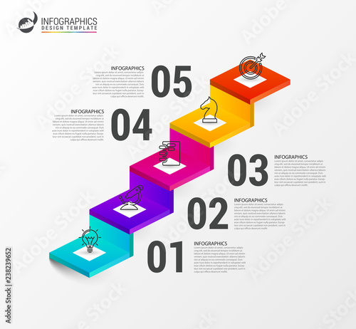 Infographic design template. Creative concept with 5 steps