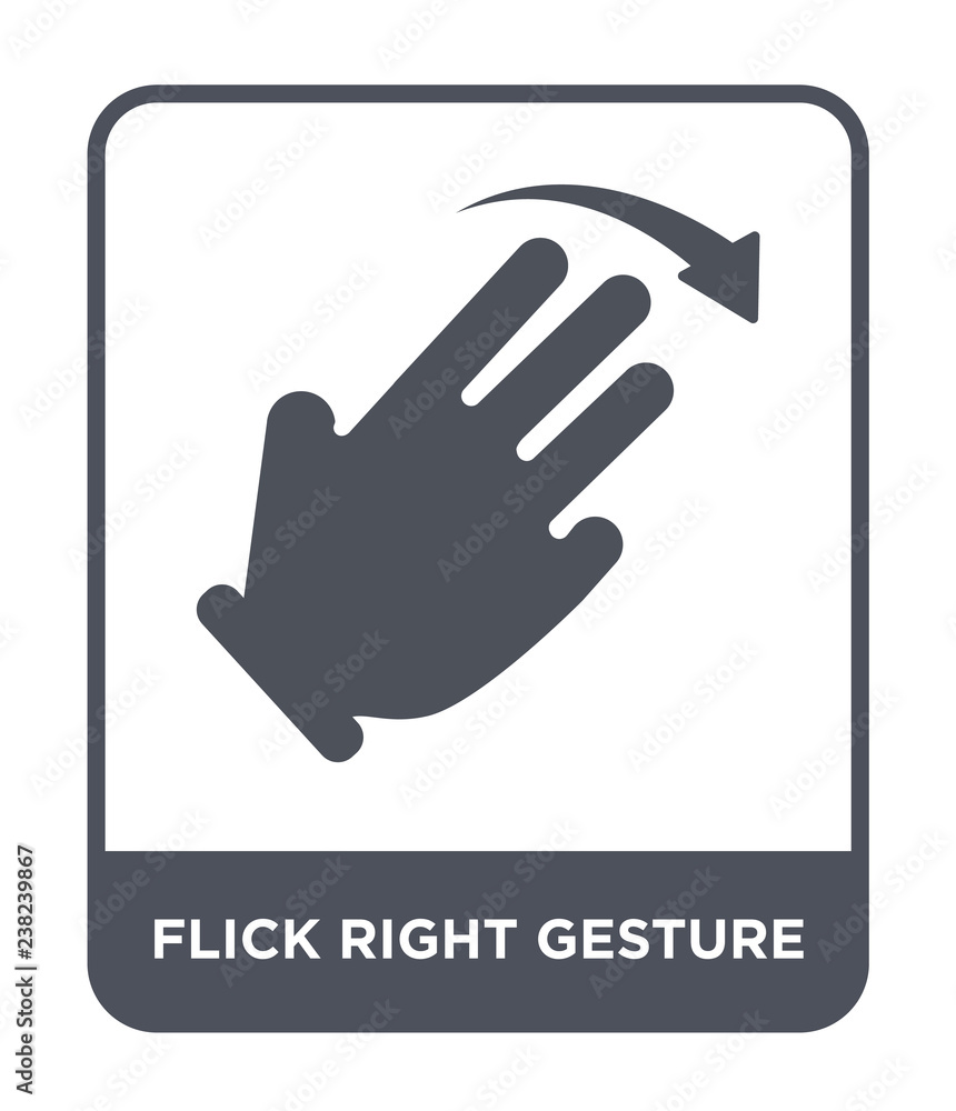 flick right gesture icon vector flick right gesture icon vector
