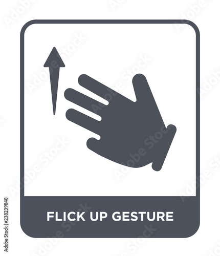 flick up gesture icon vector