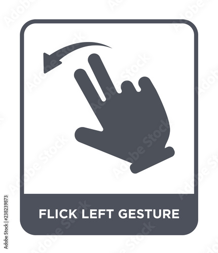 flick left gesture icon vector