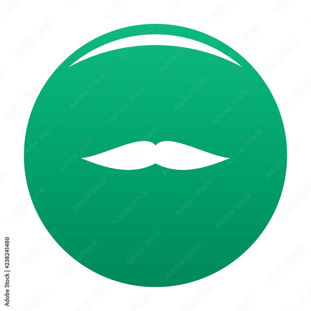 Flat mustache icon. Simple illustration of flat mustache vector icon for any design green Flat mustache icon. Simple illustration of flat mustache vector icon for any design green
