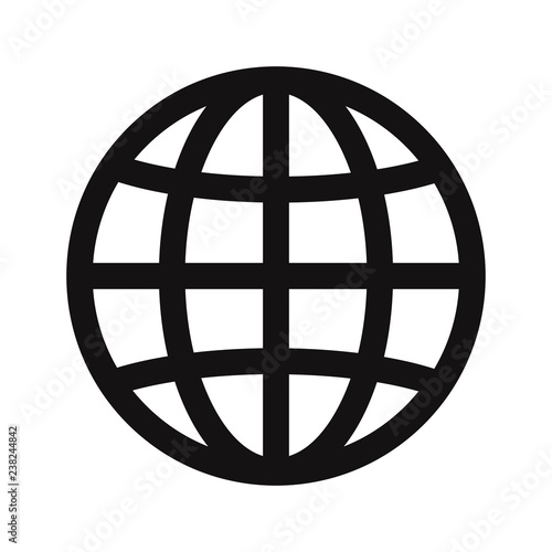 Web globe icon vector