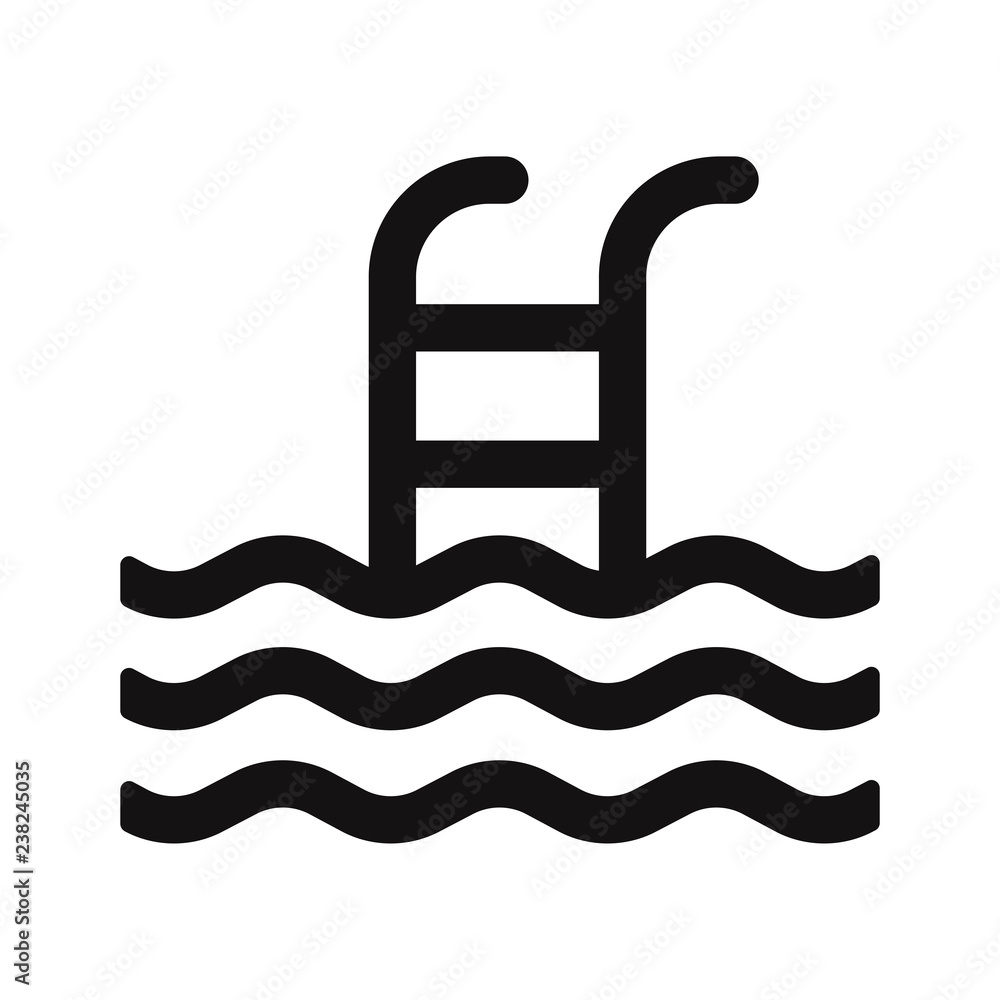 Swimming pool icon vector Swimming pool icon vector