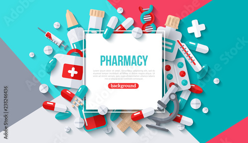Pharmacy Banner With Square Frame