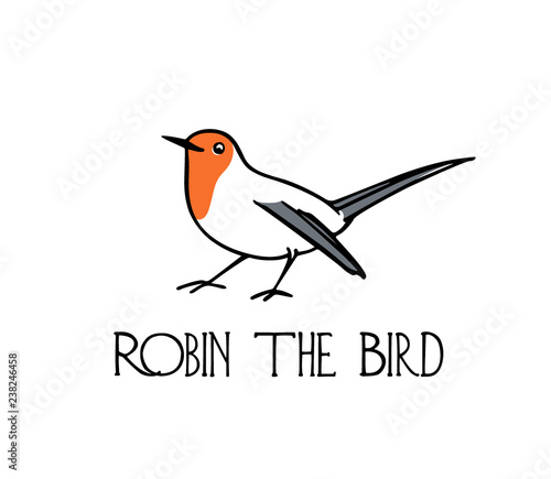 Hand drawn robin