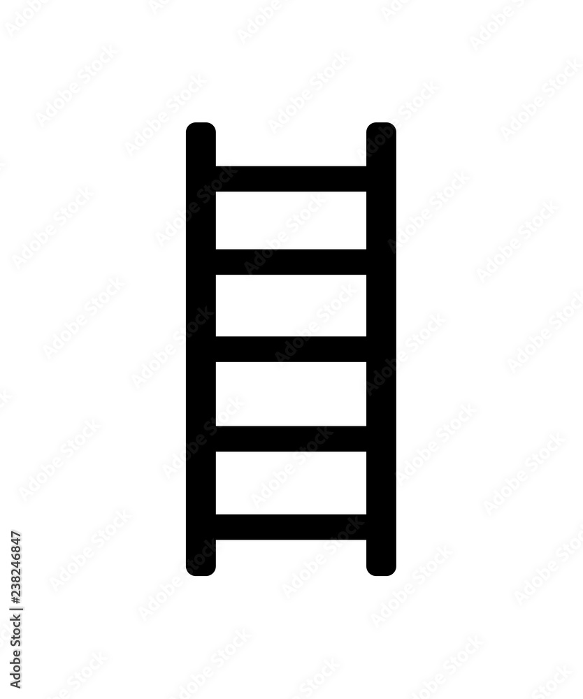 icon of the ladder. raster illustration icon of the ladder. raster illustration