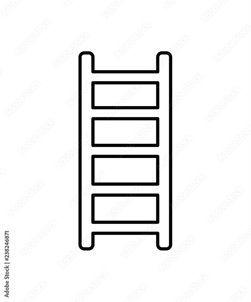 icon of the ladder. raster illustration icon of the ladder. raster illustration