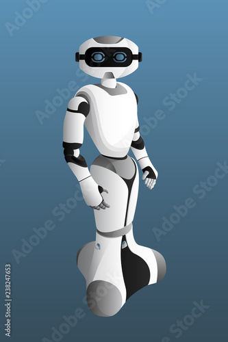 Realistic robot. Vector illustration EPS 10