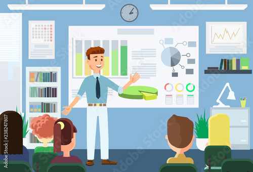 Business Training Concept. Vector Illustration.