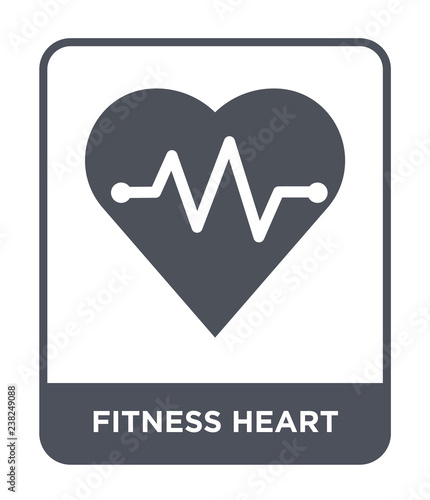 fitness heart icon vector