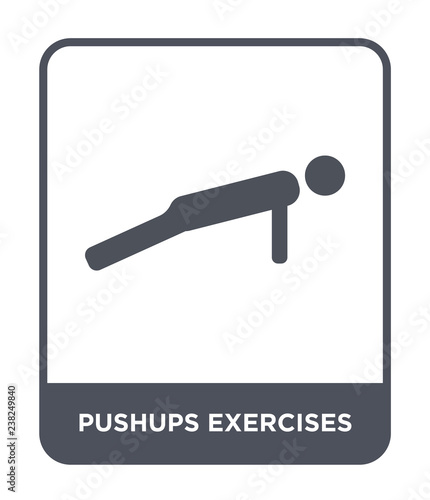 pushups exercises icon vector